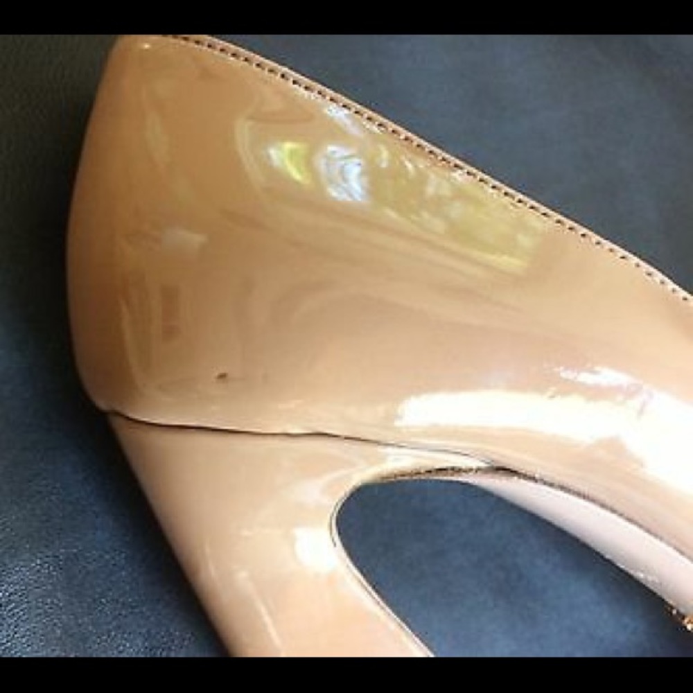 Prada Platform Pumps Heels Bows Patent Nude Box 9 - Picture 8 of 8